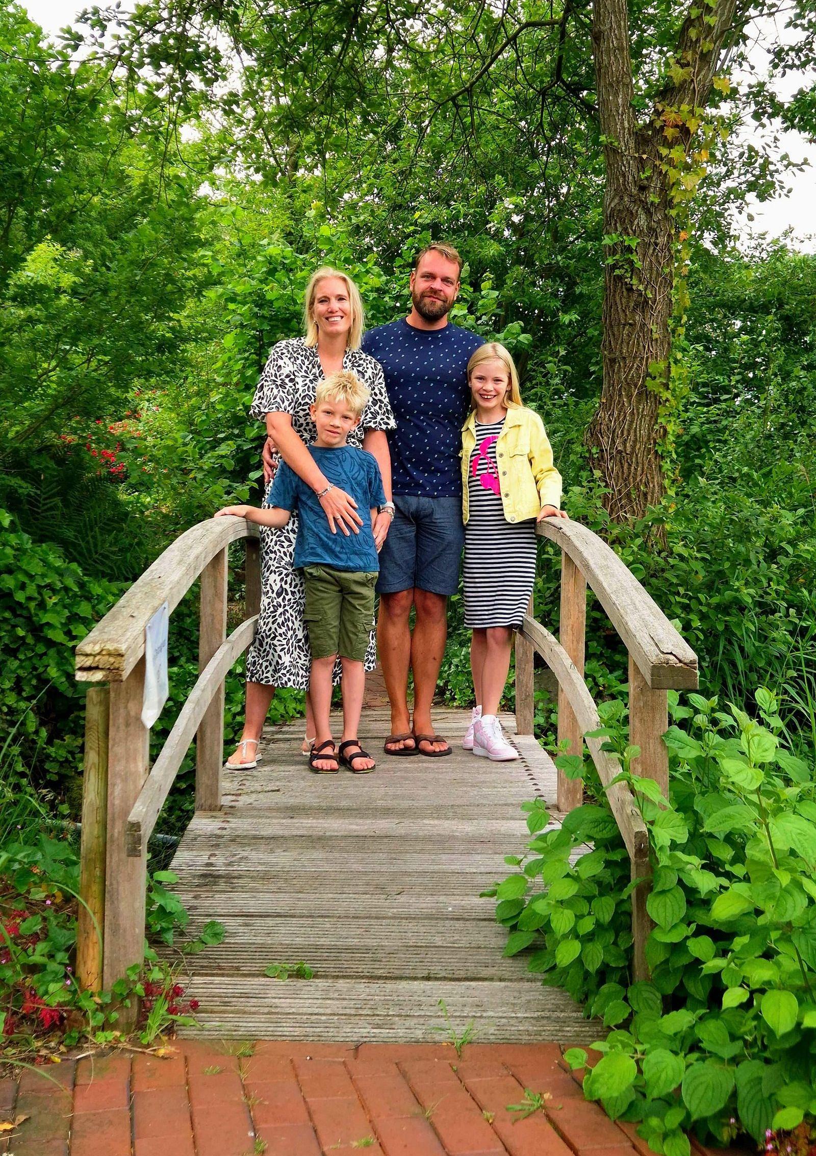 Pim en Linda met Evi en Owen